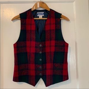 Vintage Classic Wool Plaid Pendleton Vest.